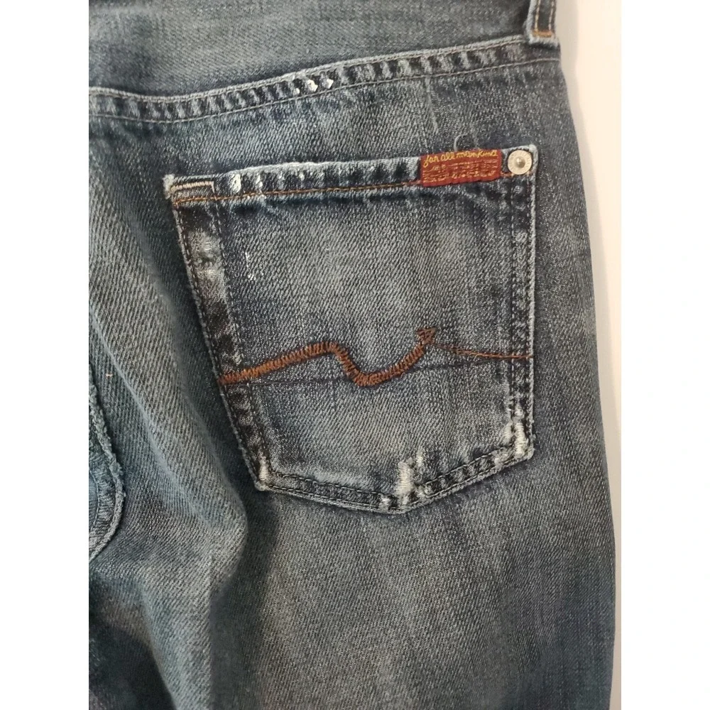 Mens 7 For All Mankind Relax Blue Jeans Size 30  Made USA ( T521290u-290u)